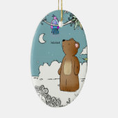 Hallo sagte Vogel Herrn Bear - Verzierung Keramikornament (Rechts)