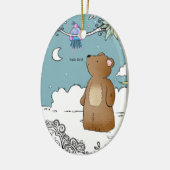 Hallo sagte Vogel Herrn Bear - Verzierung Keramikornament (Links)