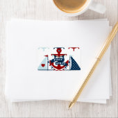 Hallo Sailor Anchor Segelboot Design Adressaufkleber (Insitu)