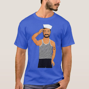 Hallo Sailor Funny Gay Art T-Shirt