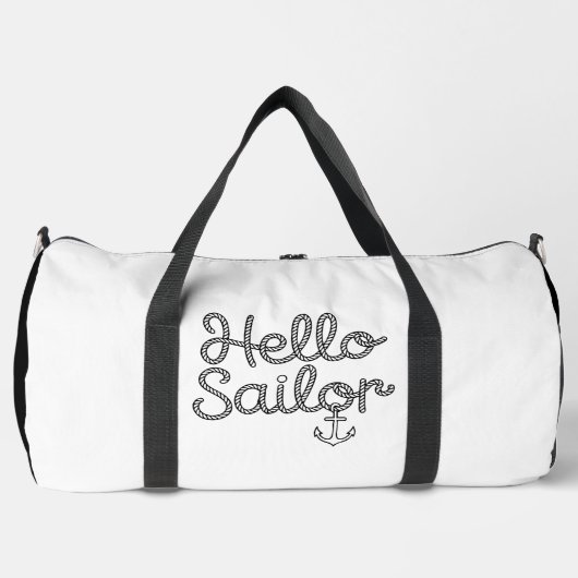 Hallo Sailor Nautical Rope Anchor Duffle Bag (Vorderseite)