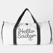 Hallo Sailor Nautical Rope Anchor Duffle Bag (Rückseite)