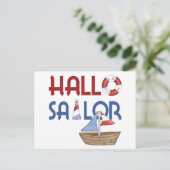 Hallo Sailor Postkarte (Stehend Vorderseite)