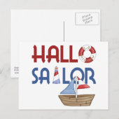 Hallo Sailor Postkarte (Vorne/Hinten)