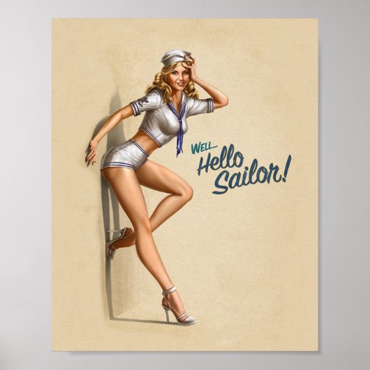 Hallo Sailor Vintages Button-Up Poster (Vorne)