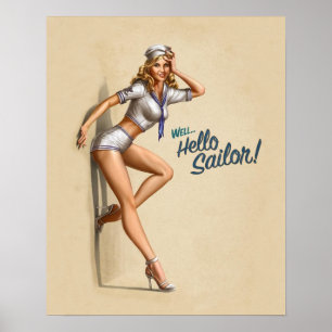 Hallo Sailor Vintages Button-Up Poster
