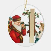 Hallo Santa Keramik Ornament (Links)