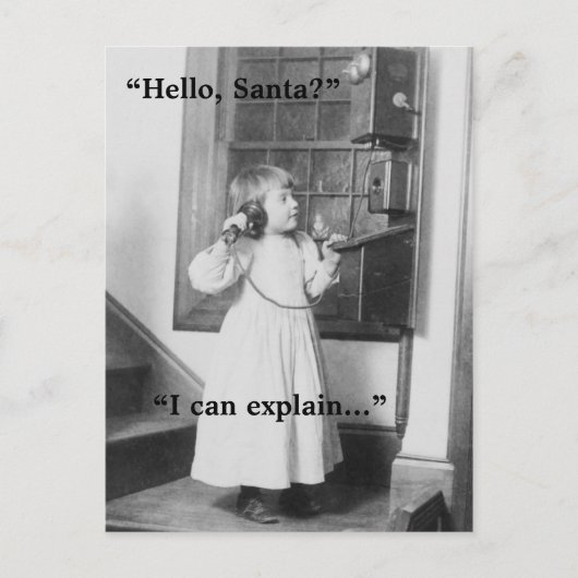 Hallo, Santa? - Postkarte (Vorderseite)