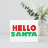 Hallo Santa Postkarte (Stehend Vorderseite)
