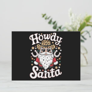 Hallo Santa Western Cowboy Rodeo Weihnachtsgeschen Feiertagskarte