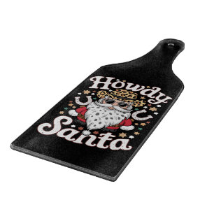 Hallo Santa Western Cowboy Rodeo Weihnachtsgeschen Schneidebrett