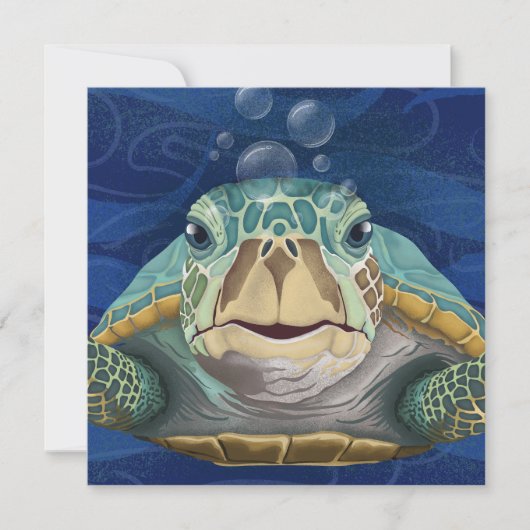 Hallo-Schildkröte-Grußkarte (Vorderseite)