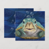Hallo-Schildkröte-Grußkarte (Vorne/Hinten)