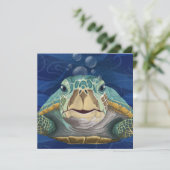 Hallo-Schildkröte-Grußkarte (Stehend Vorderseite)