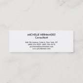 Hallo Schlicht Simple Clean Red White Beruflich Mini Visitenkarte (Rückseite)