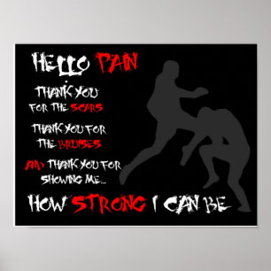 "Hallo Schmerz" - MIXED MARTIAL ARTS Inspirational Poster