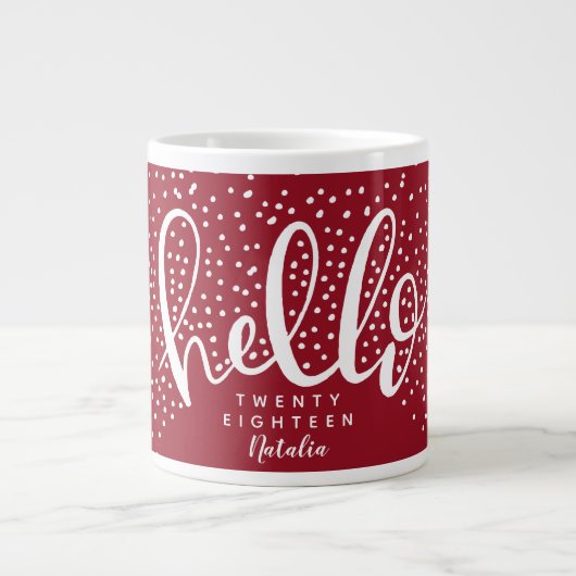 Hallo Schnee Weihnachtsgeschenk Tasse (Vorderseite)