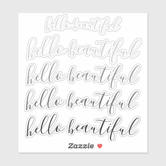 Hallo schön! Aufkleber (Blatt)