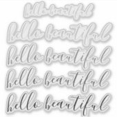 Hallo schön! Aufkleber (Vorderseite)