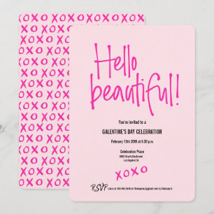 Hallo schön! Galentinstag xo-rosa Brauch Einladung