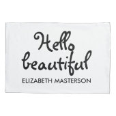 Hallo schön, hallo gut. kissenbezug (Rückseite-Links)