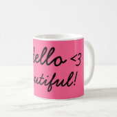 Hallo schön! kaffeetasse (VorderseiteRechts)