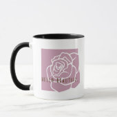 Hallo schön - Modern Pink Rose Coffee Tasse (Links)