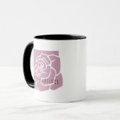 Hallo schön - Modern Pink Rose Coffee Tasse (Vorderseite Links)