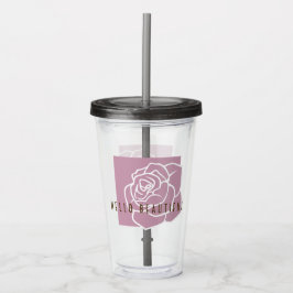 Hallo schön - Moderner Chic Floral Pink Rose Acryltrinkbecher