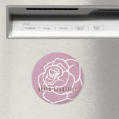 Hallo schön - Moderner Chic Floral Pink Rose Magnet (In Situ (Geschirrspüler))