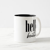 Hallo schön zweifarbige tasse (VorderseiteRechts)