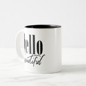 Hallo schön zweifarbige tasse (Vorderseite Links)