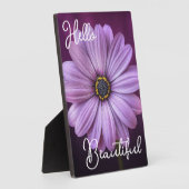 Hallo Schöne Lila Blume Fotoplatte (Seite)