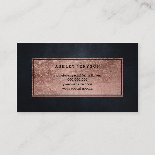 Hallo schöne Lippen Rose Gold Skript Aquarell Visitenkarte (Rückseite)