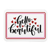 Hallo Schöne moderne Herzen Magnet (Horizontal)