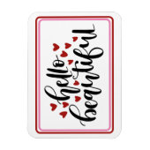 Hallo Schöne moderne Herzen Magnet (Vertikal)