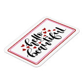 Hallo Schöne moderne Herzen Magnet (Linke Seite)