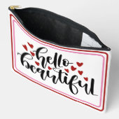 Hallo Schöne moderne Herzen Print Cut Nähtasche Zubehörtasche (Offen)