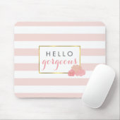 Hallo Schöne Mousepad Rosa Streifen und Blush Peon (Mit Mouse)