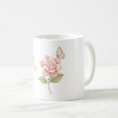 Hallo Schöne Rosa-Rosa-Schmetterling Kaffeetasse (VorderseiteRechts)