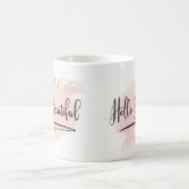 Hallo schöne rosa Watercolor-Tasse Kaffeetasse (Mittel)