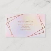 Hallo schöne Rose Gold-Skript Perle Nacke Visitenkarte (Rückseite)