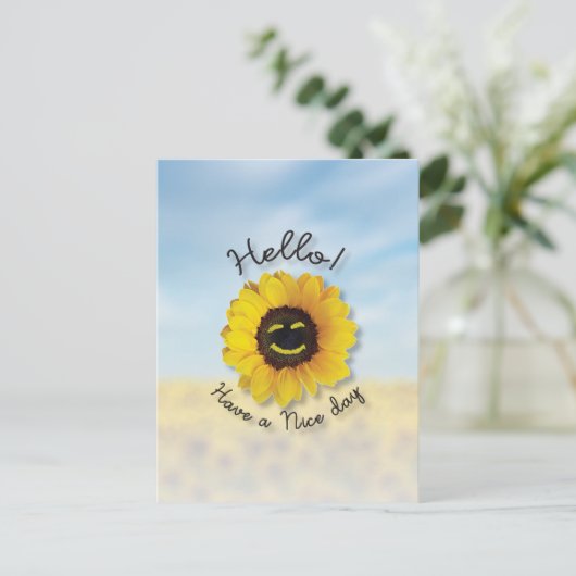 Hallo ! Schöne Tage Postkarte (Stehend Vorderseite)
