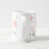 Hallo Schöne Wasserfarbe Floral Jumbo-Tasse (Rückseite)