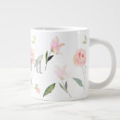 Hallo Schöne Wasserfarbe Floral Jumbo-Tasse (Rechts)