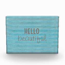 Hallo Schöner Chic und trendy Boho Design Fotoblock