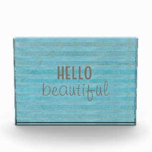 Hallo Schöner Chic und trendy Boho Design Fotoblock