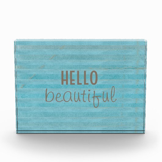 Hallo Schöner Chic und trendy Boho Design Fotoblock (Vorderseite)