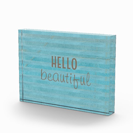 Hallo Schöner Chic und trendy Boho Design Fotoblock (Rechts)