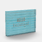 Hallo Schöner Chic und trendy Boho Design Fotoblock (Links)